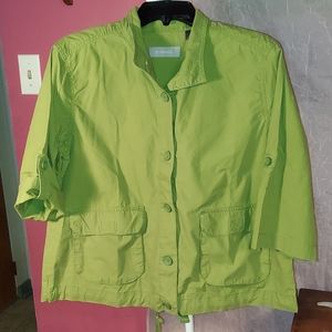 Womans Liz Claiborne Green Jacket or Shirt size Medium